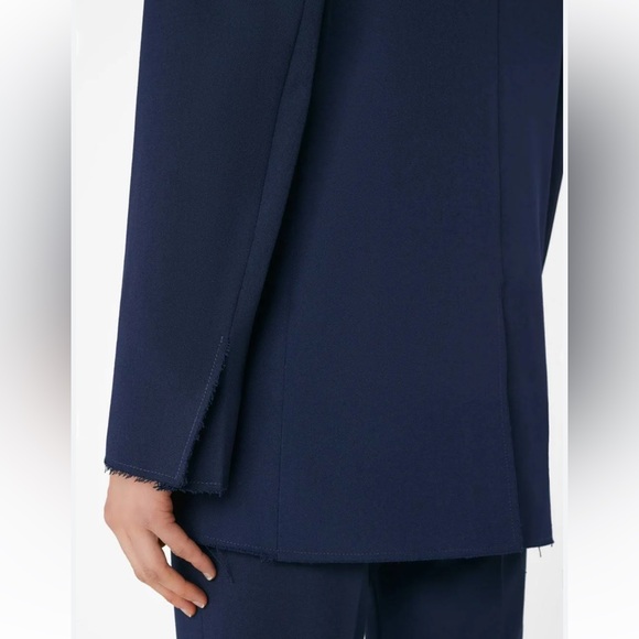 FRAME Oversized Raw Edge Navy Blazer XS - Picture 9 of 15